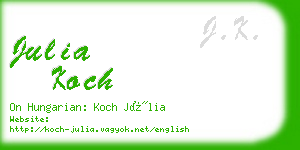 julia koch business card